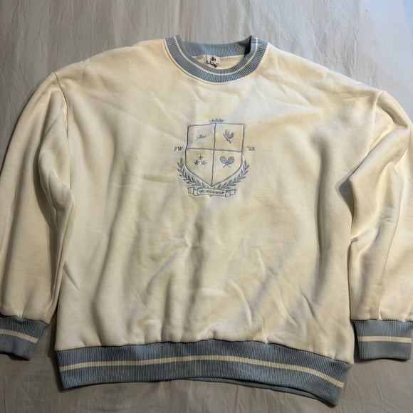 Yellow The Label Coat of Arms Oversized Sweatshirt *NWOT* - Picture 7 of 9